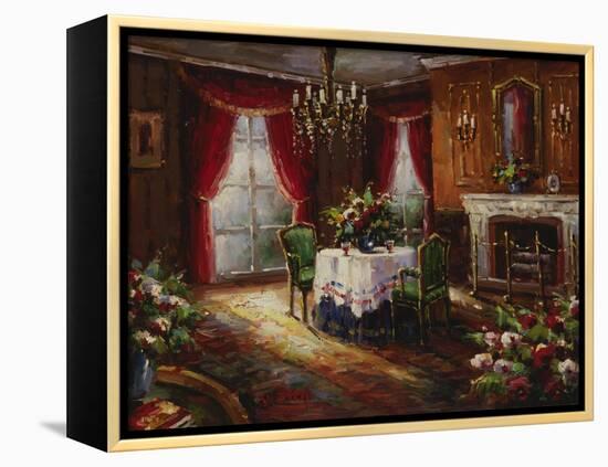 Fireside Supper-Foxwell-Framed Stretched Canvas