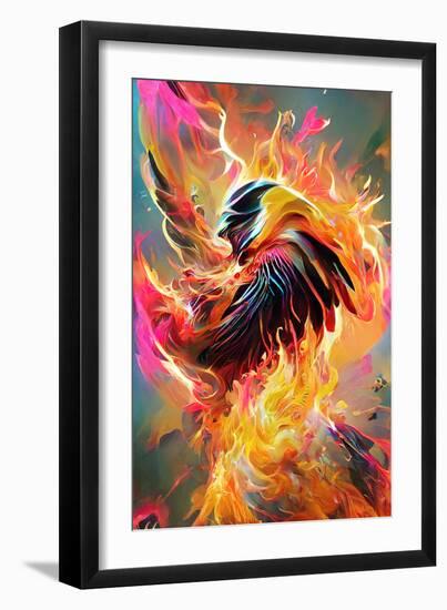 Firestorm Pheonix-null-Framed Art Print