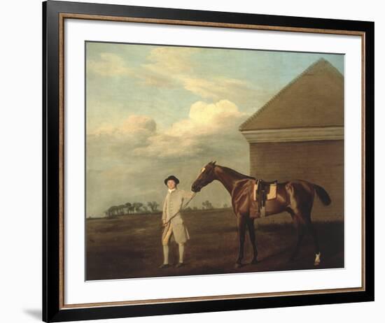 Firetail with his Trainer on Newmarket Heath-George Stubbs-Framed Premium Giclee Print