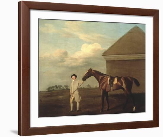 Firetail with his Trainer on Newmarket Heath-George Stubbs-Framed Premium Giclee Print