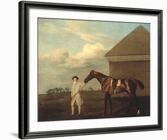 Firetail with his Trainer on Newmarket Heath-George Stubbs-Framed Premium Giclee Print