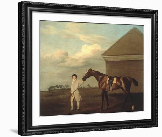 Firetail with his Trainer on Newmarket Heath-George Stubbs-Framed Premium Giclee Print