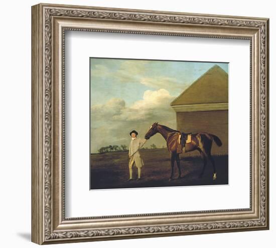 Firetail with his Trainer on Newmarket Heath-George Stubbs-Framed Premium Giclee Print