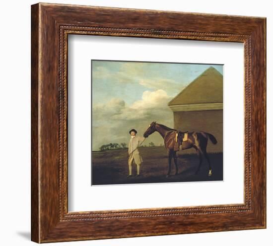 Firetail with his Trainer on Newmarket Heath-George Stubbs-Framed Premium Giclee Print