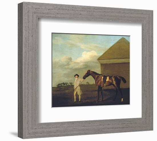Firetail with his Trainer on Newmarket Heath-George Stubbs-Framed Premium Giclee Print