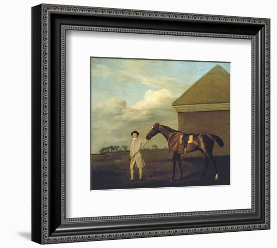 Firetail with his Trainer on Newmarket Heath-George Stubbs-Framed Premium Giclee Print