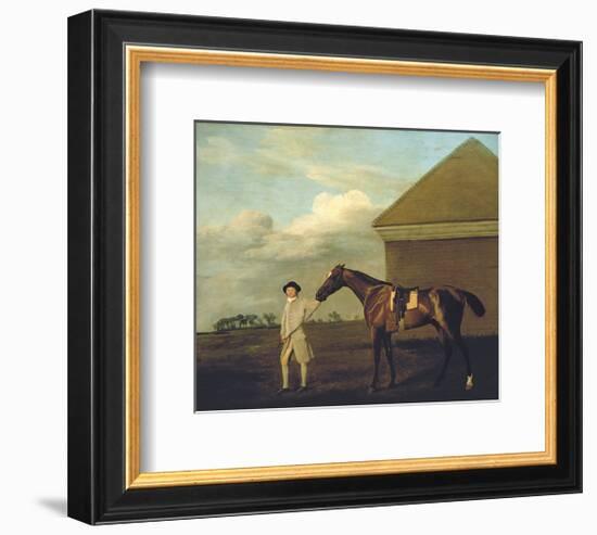 Firetail with his Trainer on Newmarket Heath-George Stubbs-Framed Premium Giclee Print