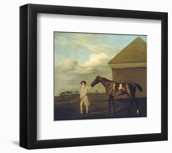 Firetail with his Trainer on Newmarket Heath-George Stubbs-Framed Premium Giclee Print