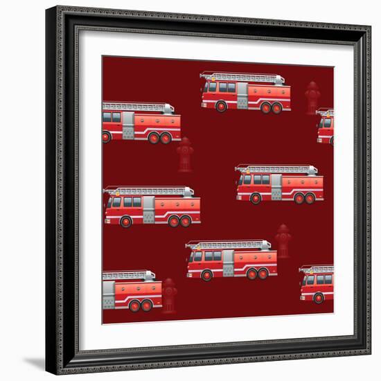 Firetruck 1-Kimberly Allen-Framed Art Print