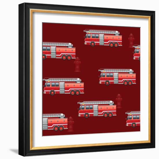 Firetruck 1-Kimberly Allen-Framed Art Print