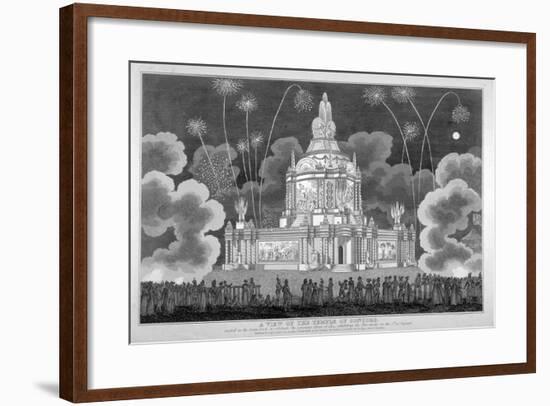 Firework Display in Green Park, Westminster, London, 1814-null-Framed Giclee Print