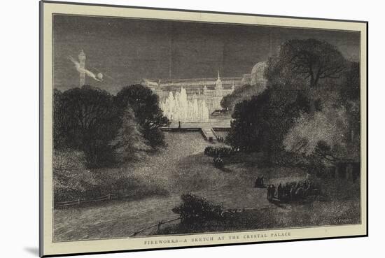 Fireworks, a Sketch at the Crystal Palace-Charles Auguste Loye-Mounted Giclee Print