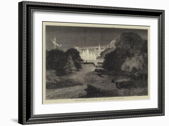 Fireworks, a Sketch at the Crystal Palace-Charles Auguste Loye-Framed Giclee Print