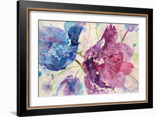 Fireworks Abstract v2-Albena Hristova-Framed Art Print