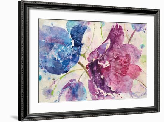 Fireworks Abstract v2-Albena Hristova-Framed Art Print