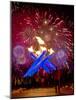 Fireworks after Gretzky Lit the Olympic Cauldron at the Opening Ceremonies of the 2010 Winter Games-null-Mounted Photographic Print