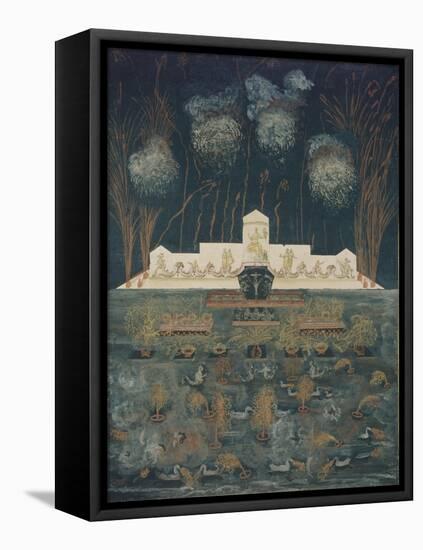 Fireworks and Illumination on the Occasion of the Treaty of Abo on September 15, 1743-null-Framed Premier Image Canvas