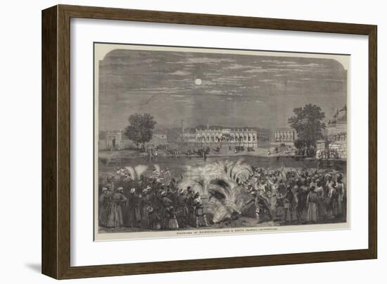 Fireworks at Moorshedabad-null-Framed Giclee Print