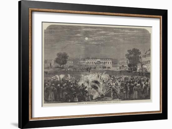 Fireworks at Moorshedabad-null-Framed Giclee Print