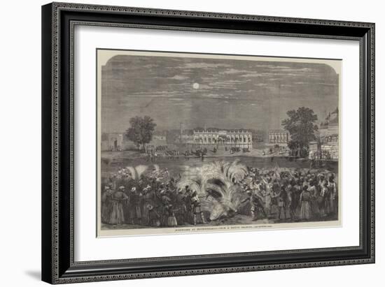 Fireworks at Moorshedabad-null-Framed Giclee Print