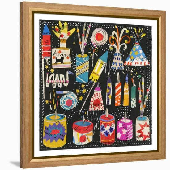 Fireworks,Collage, 2020-Sarah Battle-Framed Premier Image Canvas