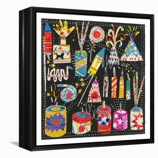 Fireworks,Collage, 2020-Sarah Battle-Framed Premier Image Canvas