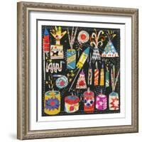 Fireworks,Collage, 2020-Sarah Battle-Framed Giclee Print