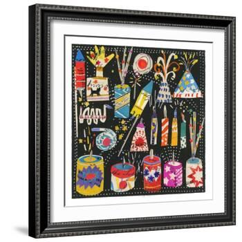 Fireworks,Collage, 2020-Sarah Battle-Framed Giclee Print
