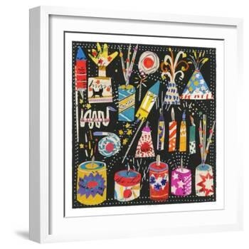 Fireworks,Collage, 2020-Sarah Battle-Framed Giclee Print