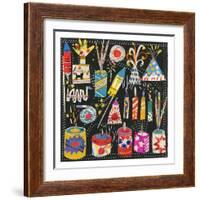 Fireworks,Collage, 2020-Sarah Battle-Framed Giclee Print