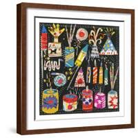 Fireworks,Collage, 2020-Sarah Battle-Framed Giclee Print