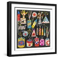 Fireworks,Collage, 2020-Sarah Battle-Framed Giclee Print
