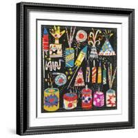Fireworks,Collage, 2020-Sarah Battle-Framed Giclee Print