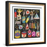 Fireworks,Collage, 2020-Sarah Battle-Framed Giclee Print
