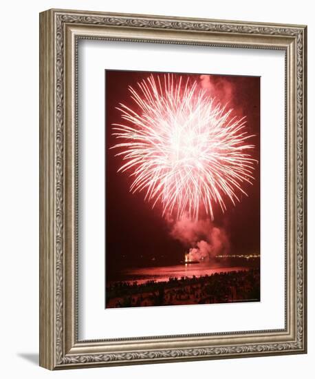 Fireworks Competition, Manila, Phillipines-Aaron Favila-Framed Premium Photographic Print