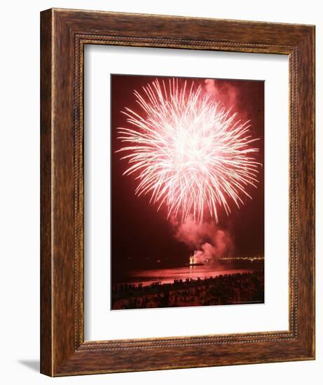 Fireworks Competition, Manila, Phillipines-Aaron Favila-Framed Premium Photographic Print