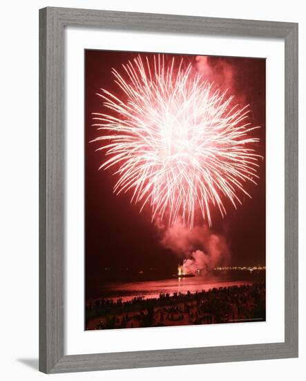 Fireworks Competition, Manila, Phillipines-Aaron Favila-Framed Photographic Print