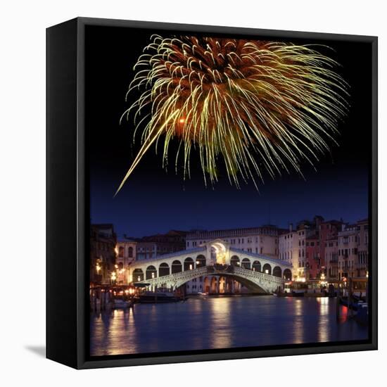 Fireworks Display, Venice-Tony Craddock-Framed Premier Image Canvas