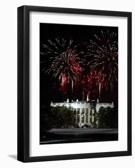 Fireworks Explode Over the White House-Stocktrek Images-Framed Photographic Print