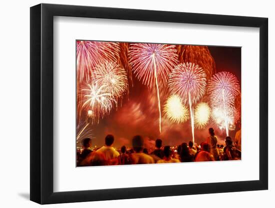 Fireworks for Fourth of July Celebrations, New York City, USA-Ali Kabas-Framed Photographic Print