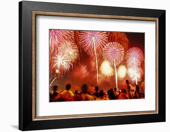 Fireworks for Fourth of July Celebrations, New York City, USA-Ali Kabas-Framed Photographic Print