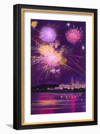 Fireworks in Malta-Angus Mcbride-Framed Giclee Print