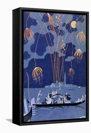 'Fireworks in Venice', 1924-Georges Barbier-Framed Premier Image Canvas