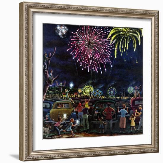 "Fireworks", July 4, 1953-Ben Kimberly Prins-Framed Giclee Print