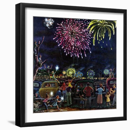 "Fireworks", July 4, 1953-Ben Kimberly Prins-Framed Giclee Print