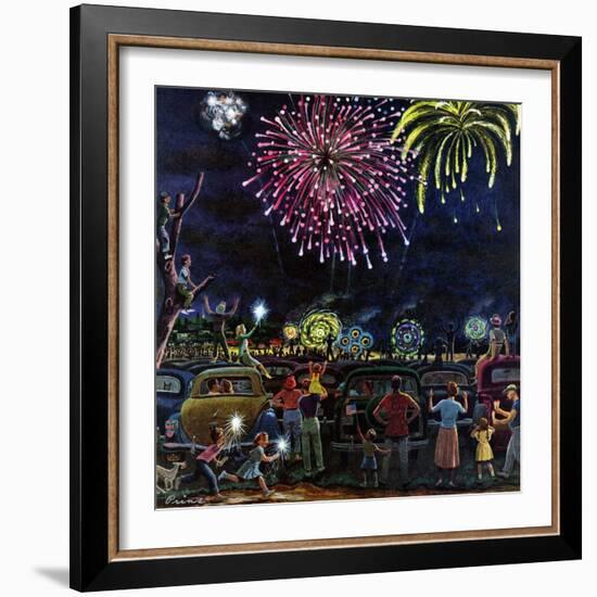 "Fireworks", July 4, 1953-Ben Kimberly Prins-Framed Giclee Print