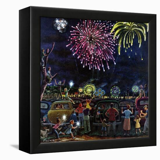 "Fireworks", July 4, 1953-Ben Kimberly Prins-Framed Premier Image Canvas