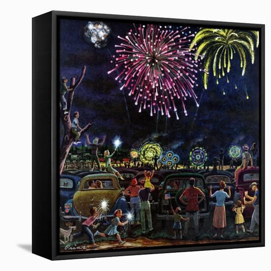 "Fireworks", July 4, 1953-Ben Kimberly Prins-Framed Premier Image Canvas