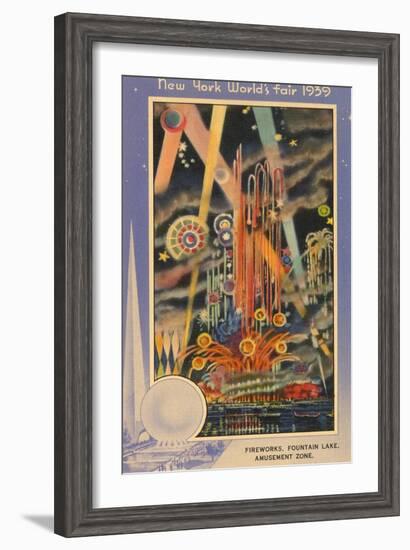 Fireworks, New York World's Fair, 1939-null-Framed Art Print