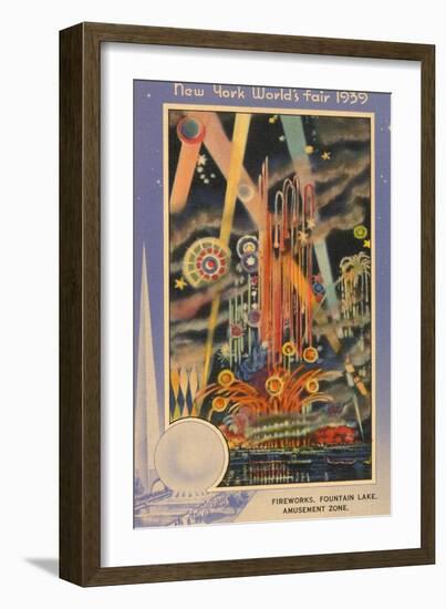 Fireworks, New York World's Fair, 1939-null-Framed Art Print